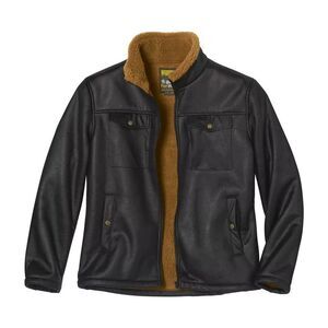 Atlas For Men Mens Sherpa Lined Bomber Jacket / Black